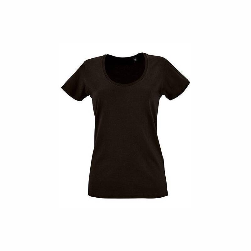 Shirt Ladies Round-Neck in Schwarz Damen L