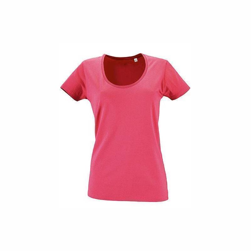 Shirt Ladies Round-Neck in Hibiscus Damen S